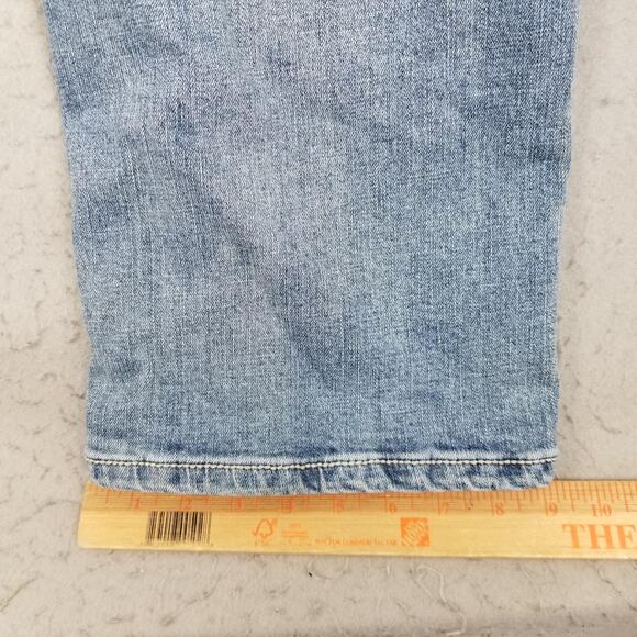 TK Axel Jeans Mens 36x34 Blue Slim Boot Light Wash Denim Embroidered Pockets - Picture 11 of 15